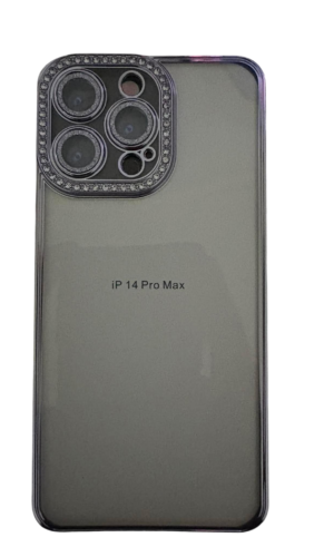 İPhone 14 Pro Max Taşlı Çerçeve Mor