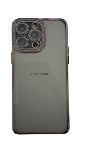 İPhone 14 Pro Max Taşlı Çerçeve Rose (Pembe)