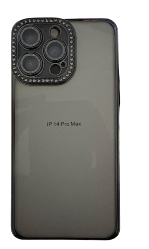 İPhone 14 Pro Max Taşlı Çerçeve Siyah