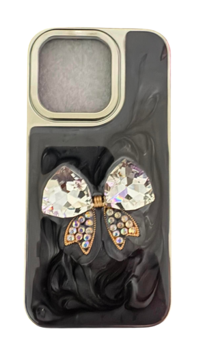 İPhone 15 Pro (Crystal Love) Büyük Kristal Kurdele