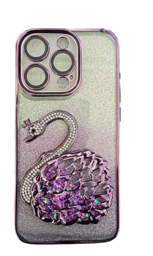 İPhone 15 Pro Simli Kuğu Mor