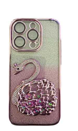 İPhone 15 Pro Simli Kuğu Pembe