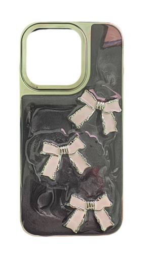 İPhone 15 Pro (Crystal Love) Beyaz Kurdeleler