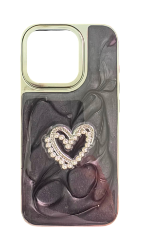 İPhone 15 Pro (Crystal Love) İnci Kalp