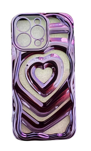 İPhone 15 Pro Max Full Kalp Mor