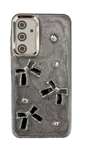 Samsung A25 Kabartmalı (Siyah Kurdeleler) Siyah