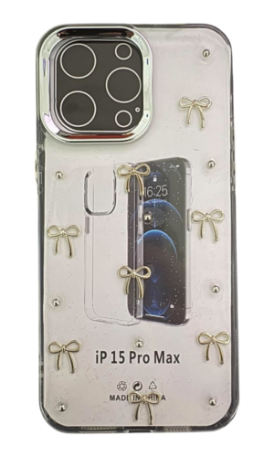 İPhone 15 Pro Max Kabartmalı Fiyonk Şeffaf
